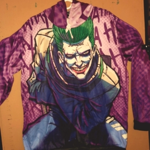 JOKER size XL in US sizing Full graphic front÷back awesome hoodie! NWT graffiti - Picture 1 of 3